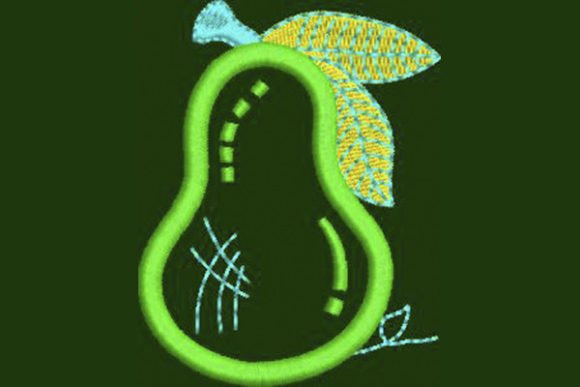 Applique Pear: A Sweet, Versatile Embroidery Gem