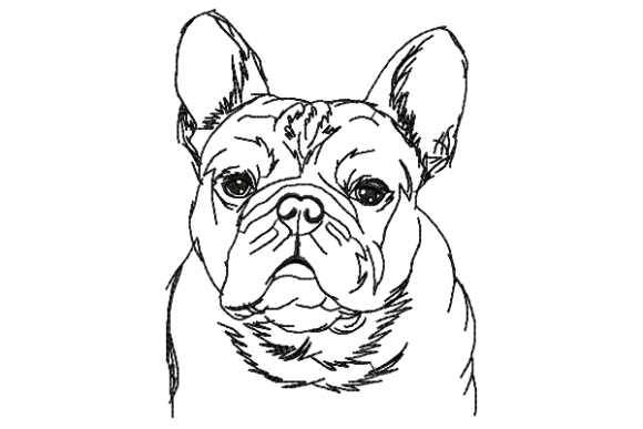 Bulldog Redwork: A Warm, Playful Embroidery Design for Personalized Gifts