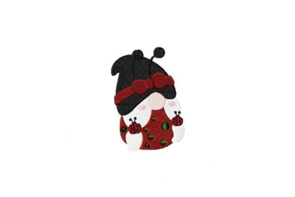 Gnorma: Whimsical Gnome-Ladybug Embroidery for Small Business Branding