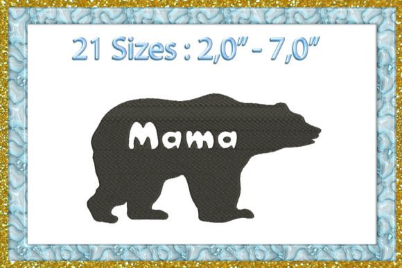 Mama Bear Silhouette: A Warm, Thoughtful Embroidery Choice
