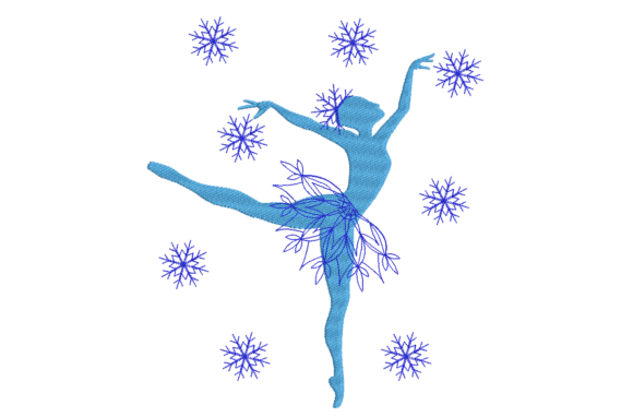 Snowflake Dancer: A Refined Embroidery Asset for Small Business Branding