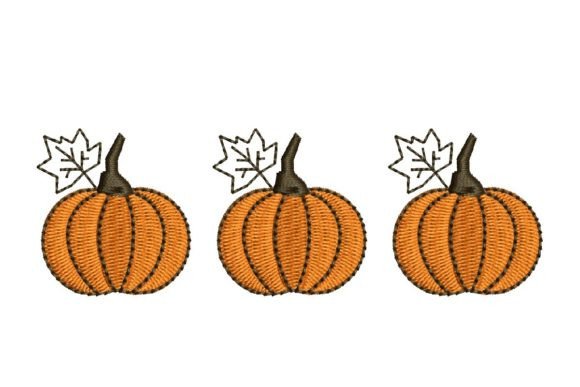 Three Pumpkins: A Seasonal Embroidery Staple